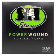 S.I.T Power Wound Nickel Bass Strings; gauges 5-String set gauges 45-125
