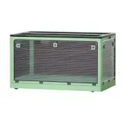 Storage Box Container Foldable Stackable 5 Sides Open Transparent 140L