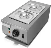[FREEZYMAN] 2 Pots Electric Chocolate Melting Machine Temperature Adjustable 1000W Commercial Chocolate Tempering Machine Melter Pot