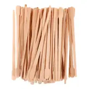 100 PCS Waxed Wooden Stick Eyebrow Waxing Sticks Body Hair Applicator Man