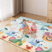 180X200Cm Double-Sided Baby Playmat, Foldable XPE Foam Floor Mat for Playpens, P