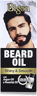 Bigen Beard Growth Oil For Men For Longer & Thicker Beard With Argan & Rose Hip Oil, Boosts Hair Growth, Shining, Smooth & Even Beard, Protects Colour, Nourishes & Keeps Hair Soft, 30ml