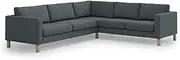 TLYESD Thick Polyester Material Karlstad Individual Fit Corner Sofa Cover for IKEA Karlstad Sofa Slipcover
