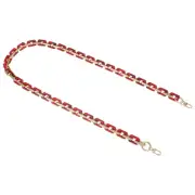 Purse Chain Strap, 47.2 Inch Acrylic Strap Replacement for Handbag, Red