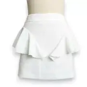 Tildon Skirt White Ruffled Womens 6