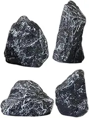 HANABASS 4Pcs Miniature Rockery Model Artificial Stone Ornament for Bonsai Outdoor Garden Decor Micro Landscape Decoration Fake Stones for Unique Mini Scenery