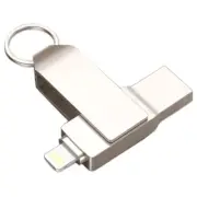 128GB USB Flash Drive For iPhone 150MBps Memory Stick Keychain aluminum