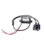 Car Hard Wire Charger, 12V to 5V Dual USB Female Port Charging Cable Direct L...