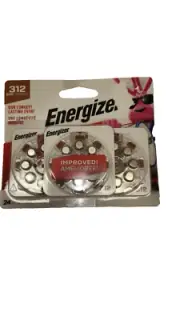 energizer 312 batteries hearing aid