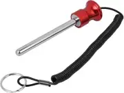 Weight Stack Pin with Pull Rope Magnetic Strength Training Red 8mm x 125mm