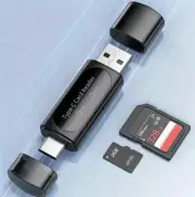 Lector de tarjetas Micro SD USB, adaptador 4 en 1 Tipo C/USB A para tarjetas SD/