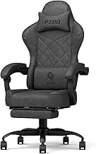 Gaming Chair, Ergonomic Computer Chair for Adults, Height Adjustable PC Office Chair with Headrest & Lumbar Support, High Back Gaming Chairs, Desk Chair, Gamer, Recliner, 350LBS, Teens, Black
