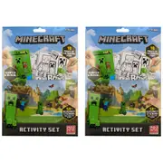 2x Minecraft Scratch & Reveal Activity Set Kids/Children Colouring Art/Craft 3y+