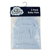 Big Softies 3 Pack Baby Hats, Blue