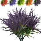 Outdoor Artificial Plants 8Pcs Fake Plants Grass UV Resistant Fake Flowers Bu...