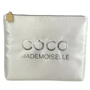 CHANEL Beaute Coco Madamoiselle Satin Cosmetic Pouch Beauty Travel Makeup Bag