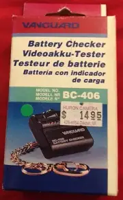Vanguard BC-406 Battery Checker Tester Tool Key Chain Video Camera Camcorder