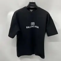 在飛比找Yahoo!奇摩拍賣優惠-【balenciaga】最新款黑色馬賽克印花圖案logo短袖