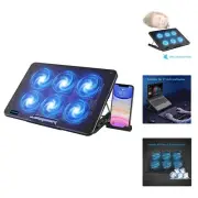 Laptop Cooling Pad, Laptop Cooler with 6 Quiet Fans for 12-17 Inch Notebook G...
