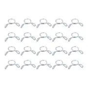Fuel Line Hose Clips, 50pcs 7mm 65Mn Steel Tubing Spring Clamps (Silver)