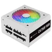 Corsair CX Series CX750F 750W RGB 80+ Bronze Fully Modular Power Supply - White