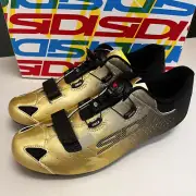 Sidi SIXTY Carbon Road Cycling Shoes EU43 (Black gold)