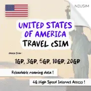 NeuSIM USA eSIM 5-20GB Data | Same Day DELIVERY!