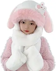 [YRTUOP] Winter Hat with Jumping Ears - Cute Bunny Hat with Moving Ears - Warm Winter Gloves Skiing Outdoor Neck Warmer