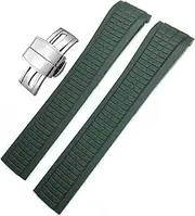 [BANDKIT] For Patek Philippe 5164A 5167A AQUANAUT Philippe Series Butterfly Buckle Watch Strap Colorful Fluorous Rubber 21mm WatchBands