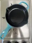 Le Creuset Enameled Cast Iron Signature Iron Skillet 16cm, Caribbean Blue