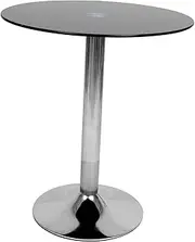 CHILDWEET Modern Simple Style End Table Tempered Glass Coffee Table Compact for Living Room Office Black