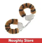 OUCH! Heavy-Duty Fluffy Cuffs - Tiger Tiger Fluffy Restraints by Shots Toys