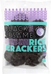Spiral Black Sesame Rice Crackers G/F 75g