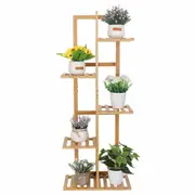 6/7 Pot Bamboo Flower Shelf Rack Plant Stand Pots Display Corner Shelving Home