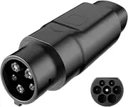 Type2 To Type1 EV Charger Adapter 32A Single Phase Compatible With Type 2 Charger For Electric Car With Type 1 Charging Socket