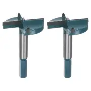2pcs Forstner Drill Bit 53mm (2-3/32") Carbide Wood Hinge Hole Opener Hex Shank