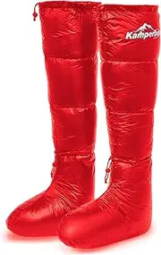 GUYOS Winter Down Booties Socks Warm Soft Windproof Long Sleeping Footmuffs with Adjustable Drawstring for Camping Backpacking Sleeping Bag Tent Men Women Unisex Down Filled Boots with Storage Bag
