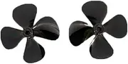 QOVETA 1pair Forward Reverse Propeller Zinc Alloy 4-Blade Paddle RC Tug Bait Boat Model Screws Prop Impeller Dia 55/60mm Aperture 4mm Model Boat Propeller(Dia 60mm Black)