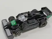 TYCO INDY #18 quake state tilbor WITH GUIDE PIN TCR SLIM CHASSIS SLOT CAR.