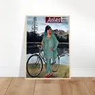 Vintage Atlas Bicycle Advertisement Framed Poster - Indian Fashion Retro Art