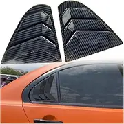 YJVVWQVF Rear Side Window Louvers Compatible for Mitsubishi Lancer 2008-2016 ABS Exterior Shutters Blinds Cover Trim 2pcs Car Accessories(Carbon Fiber Style)