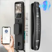3D Face Smart Door Lock Security Camera Monitor Intelligent Fingerprint Unlock