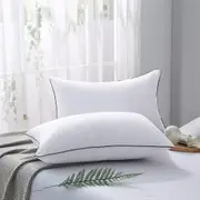 2x Hotel Quality Cotton Pillow Breathable Cooling Pillows Standard King Size Medium Firm
