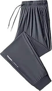 Men's Athletic Running Pants Lightweight Casual Gym Workout Tapered Joggers Breathable Active Hiking Pants Pockets