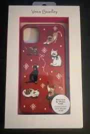 Vera Bradley Slim iPhone Case For 11/XR, Christmas Cats And Dogs, Retail $39