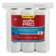 9 In. X 1/2 In. High-Density Fabric Pro White Woven Roller Cover Applicator/Tool