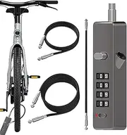Cable Locks with Combination - Bike Chain Lock - Weatherproof Uncuttable High-Security Chain Combination for Travel Storage Commuting Outdoor Gate Motorcycle Campus