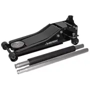 Husky Low-Profile Floor Jack 3-Ton Quick-Lift Dual-Pump Hydraulic Steel 4-Wheel