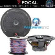 pkg FOCAL 165CA1 CAR AUDIO 6.5" 2WAY COAXIAL SPEAKERS + TRUE 16 GAUGE 50 FT WIRE