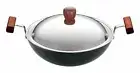 Futura Hard Anodised 1.5 Ltr 22 cm Deep Fry Wok Pan With Lid AK15S By Hawkins